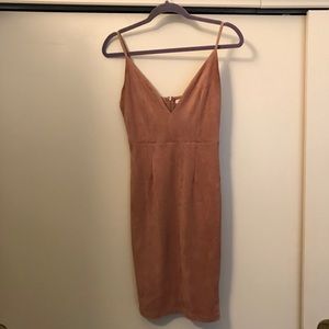 LF blush suede dress